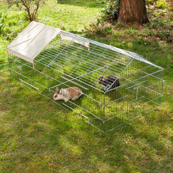 Luxus-aitaus harjakatolla nelikulmainen P220xL103xK85cm pieneläimille