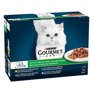 12x85g suikaleita vihanneksilla Gourmet Perle -kissanruoka