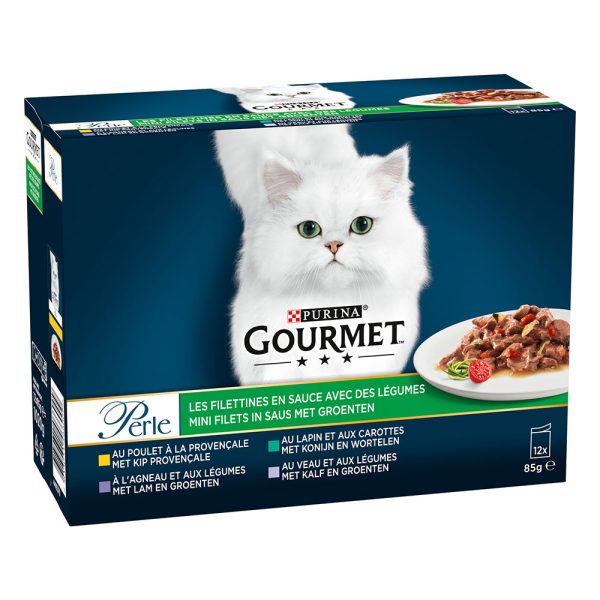 12x85g suikaleita vihanneksilla Gourmet Perle -kissanruoka