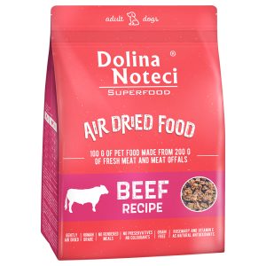 1kg dolina Noteci Superfood Adult, naudanlihaa sisältävä koiran kuivamuonaa