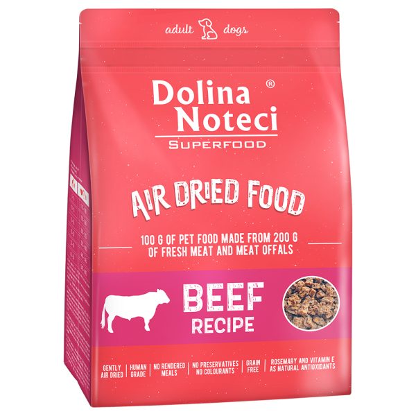 1kg dolina Noteci Superfood Adult, naudanlihaa sisältävä koiran kuivamuonaa