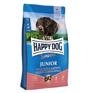 10kg Sensible Junior lohi & peruna Happy Dog Supreme koiran kuivaruoka