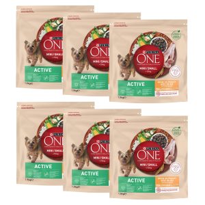 säästöpakkaus: 18kg Purina One Mini Active kana ja riisi kuivaruoka koira