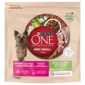 2x9kg Mini Weight Control / Sterilised - kalkkuna ja riisi Purina ONE -koiranruoka