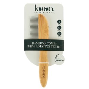 Bambuinen kooa-kampa pyörivät piikit P 21,5 x L 5,5 cm