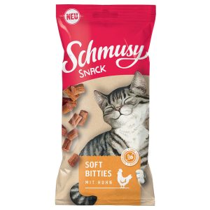 12x60g Schmusy Snack Soft Bitties kana kissanherkku
