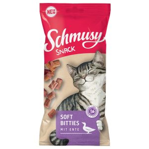 12x60g Schmusy Snack Soft Bitties ankka kissanherkku