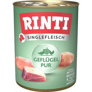12 x 800 g siipikarja RINTI Single Exclusive koiranruoka