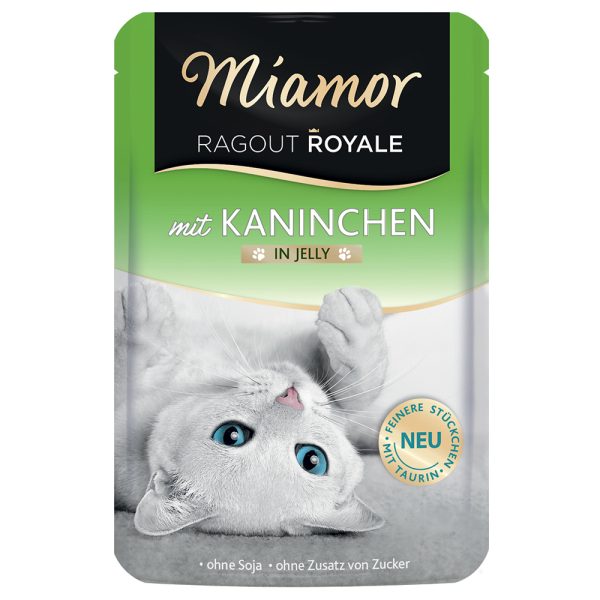 22x100g Ragout Royale in Gravy tai Jelly kaninliha, in Jelly Miamor Kissanruoka