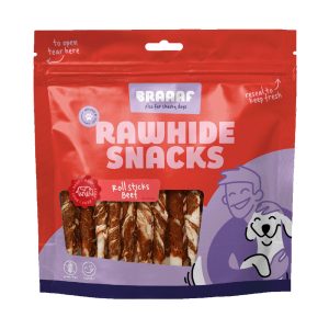 25 kappaletta Braaaf Rollsticks naudanlihaa turskan kanssa Koiran välipalat