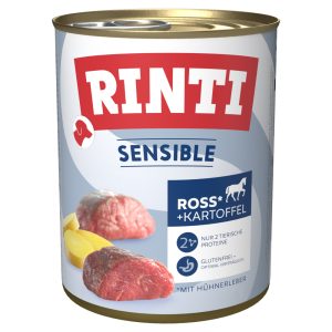 24 x 800g hevonen, kananmaksa & peruna RINTI Sensible koiranruoka