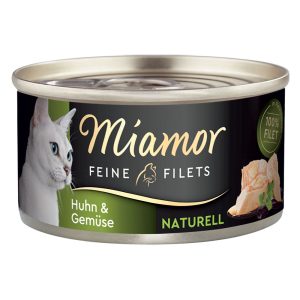 6x80g Fine Filets Naturelle kana & kasvikset Miamor kissanruoka