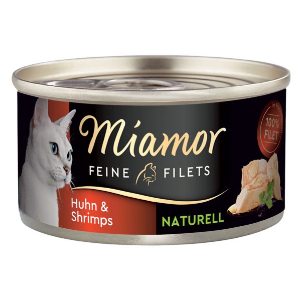 6x80g Fine Filets Naturelle kana & katkarapu Miamor kissanruoka