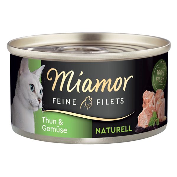 12x80g tonnikala & kasvikset Miamor Fine Filets Naturelle kissanruoka