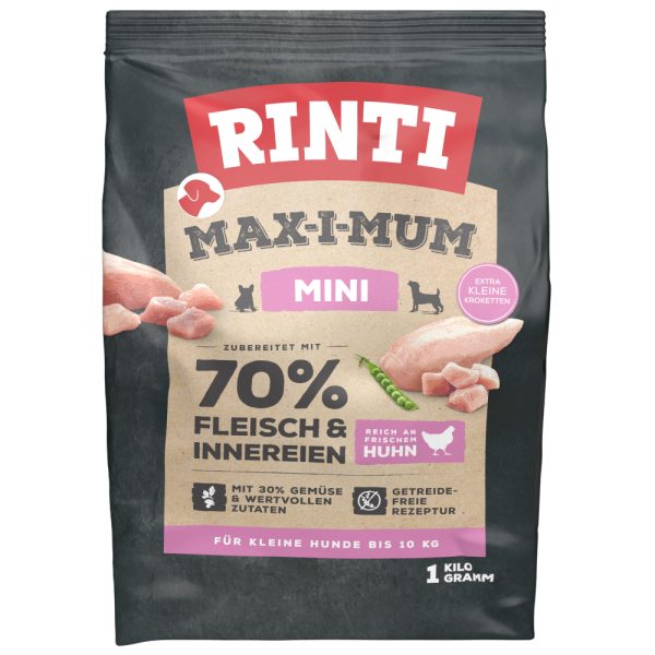 1kg kana Max-I-Mum Mini Adult RINTI koiranruoka