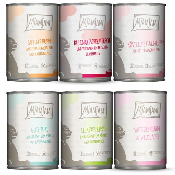 6x400g Mix (6 lajiketta) MjAMjAM kissanruoka märkä