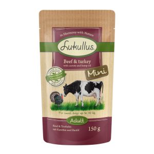12x150g nauta & kalkkuna Lukullus-koiranruoka