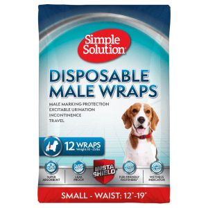 Simple Solution kertakäyttöinen vaippa uroksille S-koko: 30-48cm, 12 kpl
