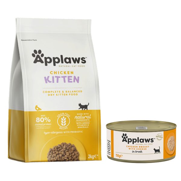 2kg+6x156 Kitten + kana & juusto Applaws Kissanruoka