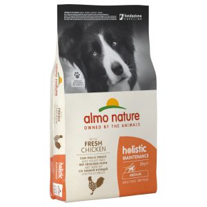 12kg Almo Nature Holistic Adult Chicken & Rice Medium koiranruoka