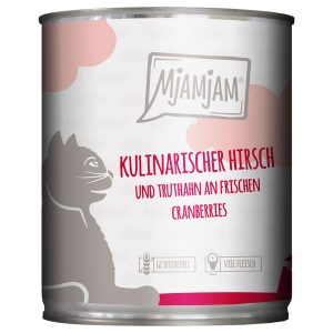 24x 800g MjAMjAM Culinary Venison and Turkey on Fresh Cranberries Märkä kissanruoka