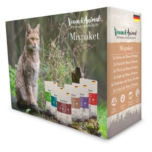 12x 125g Venandi Animal Monoprotein Mix II (6 lajiketta) märkäruokaa kissoille