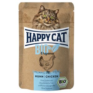 6x85g Bio Pouch luomukana & luomuankka Happy Cat -kissanruoka