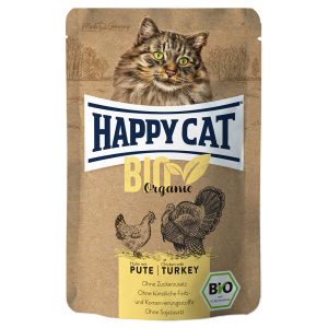 6x85g Bio Pouch luomukana & luomukalkkuna Happy Cat -kissanruoka