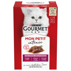6x50g mix: nauta, vasikka, lammas Gourmet Mon Petit -kissanruoka