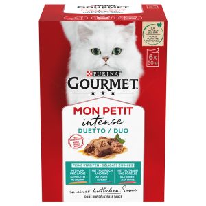 6x50g mix: duetto: lohi, kana Gourmet Mon Petit -kissanruoka