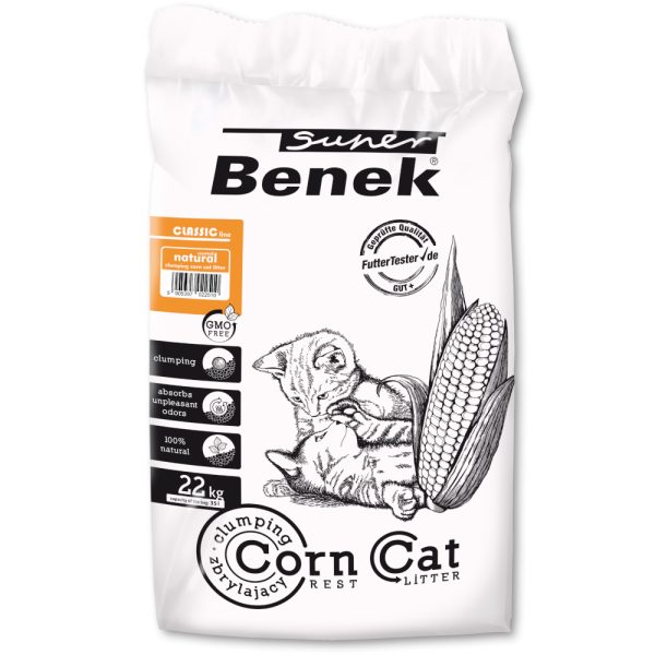 35 l (noin 22,5kg) Super Corn Cat Natural Benek kissanhiekka