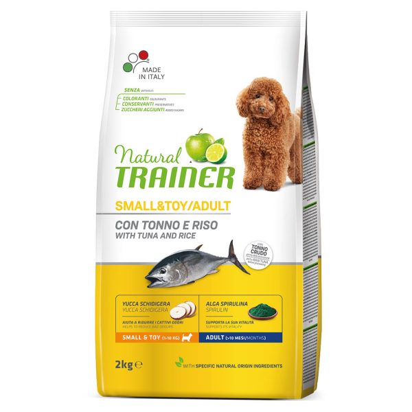 3x2kg tonnikalaa ja riisiä sisältävä Adult Small & Toy Natural Trainer -kroketti koirille