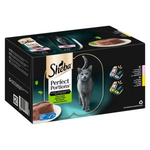 64 x 37,5g Patee: lohi ja kana Sheba Perfect Portions kissalle