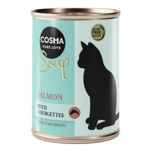 6x100g Soup lohi & kesäkurpitsa Cosma kissan märkäruoka