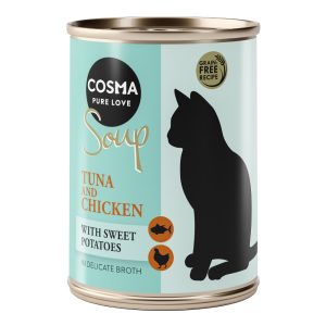 6x100g Soup tonnikala & kana bataatilla Cosma kissan märkäruoka