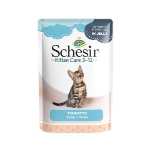 6x85g Jelly Pouch Kitten tonnikala Schesir-kissanruoka
