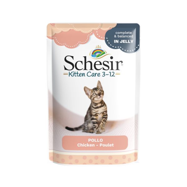 6x85g Jelly Pouch Kitten kanafilee Schesir-kissanruoka