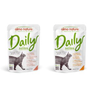 24x70g Pouch lohisekoitus Almo Nature Daily Menu Kissanruoka