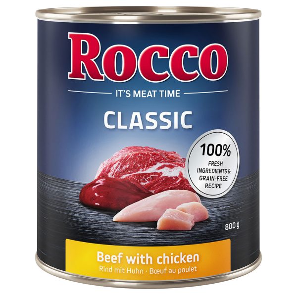 12 x 800g Rocco Classic, nauta ja kana
