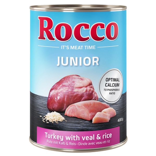 Rocco Junior kalkkuna & vasikansydän + siipikarja & kanansydän koiranruoka