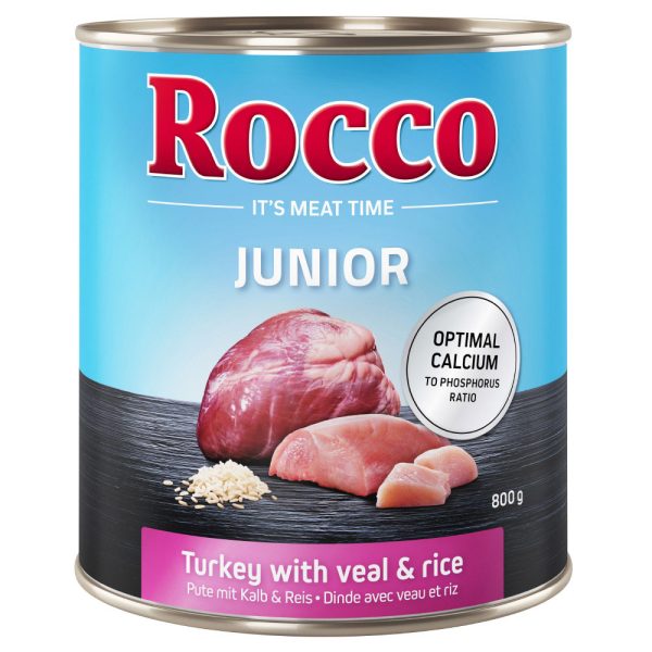 Rocco Junior kalkkuna & vasikansydän + riisi koiranruoka