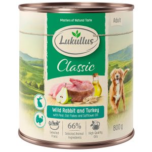 Lukullus-säästöpakkaus 24 x  800 g - villikani ja kalkkuna