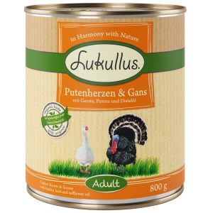 Lukullus, kalkkunansydän ja hanhi  koiranruoka