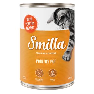 6x400g siipikarja & siipikarjan sydän Smilla Kissanruoka