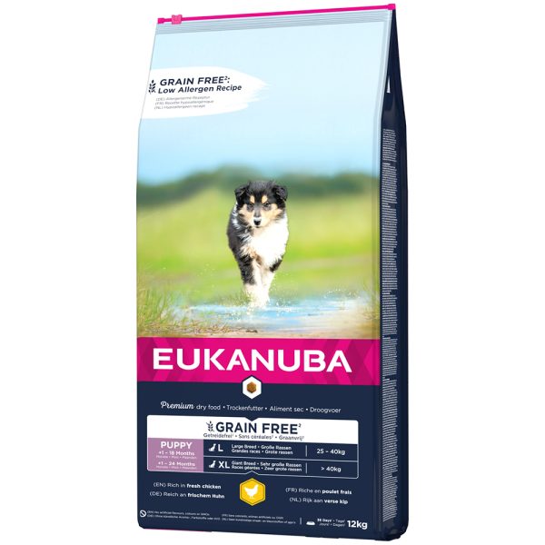 12kg Grain Free Puppy Large Breed kana Eukanuba koiran kuivaruoka