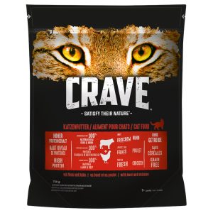 6x750g nauta & kana Crave kissan kuivaruoka