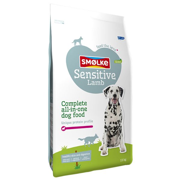 2x12kg Smølke Dog Sensitive Lamb koiranruoka kuivana