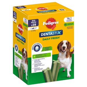 28 kpl Dentastix Daily Fresh keskikokoisille Pedigree koiranherkut