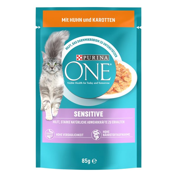 13x85g Sensitive kana & porkkana Purina One -kissanruoka