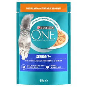 26x85g Senior 7+ kana & vihreät pavut Purina One -kissanruoka